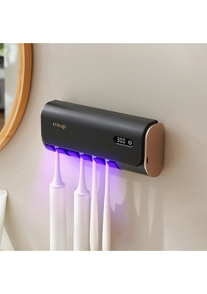 Mio UV5F Pro 2600mAh Şarj Edilebilir UV Sterilizatörü Diş Fırçası Tutucusu - Siyah fırsatları
