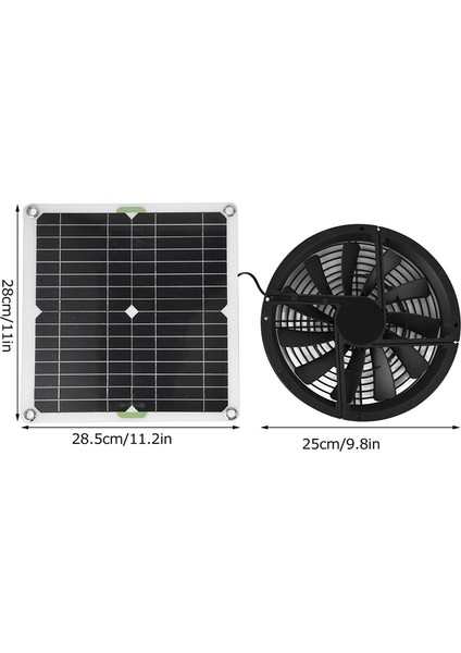 Güneş Paneli Fan Kiti 10 Inç 100 W Su Geçirmez Güneş Paneli Yuvarlak Havalandırma Kasası Egzoz Fanı Tavuk Kümesi Sera Kulübesi Için (Yurt Dışından) indirimleri