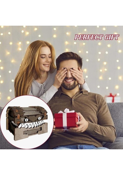 Hazine Sandığı Figürü - Zar Saklama ve Ahşap El Sanatları Koleksiyonu Sergileme Saklama Kutusu Madeni Para Kutuları (Yurt Dışından) modelleri