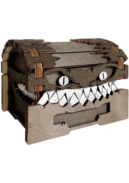 Hazine Sandığı Figürü - Zar Saklama ve Ahşap El Sanatları Koleksiyonu Sergileme Saklama Kutusu Madeni Para Kutuları (Yurt Dışından) indirimleri