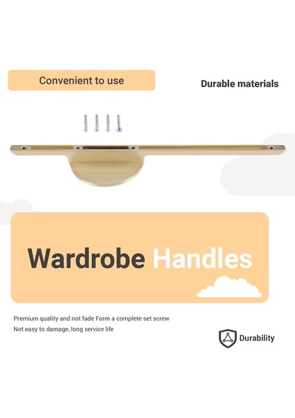 Mutfak Çekmeceleri Dolap Çekmeceleri Fırçalanmış Pirinç Gardırop Kulpları Dolap Kulpları - Altın Büyük (Yurt Dışından) indirimleri