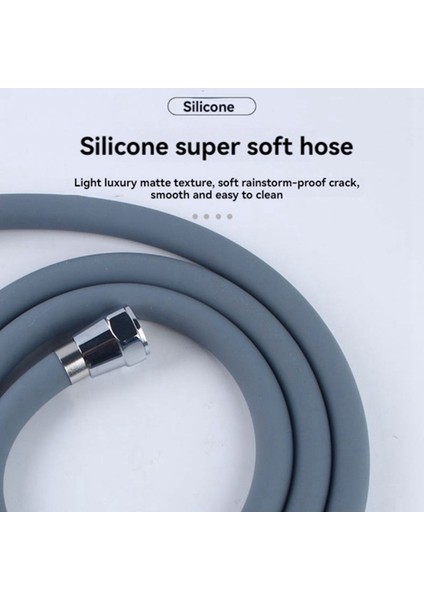 Silikon Esnek Duş Hortumu, Sarma Önleyici Uzatma, Yüksek Basınçlı Boru, Duş Başlığı Borusu, Banyo Aksesuarı 2m (Yurt Dışından) modelleri