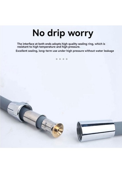 Silikon Esnek Duş Hortumu, Sarma Önleyici Uzatma, Yüksek Basınçlı Boru, Duş Başlığı Borusu, Banyo Aksesuarı 2m (Yurt Dışından) fırsatları