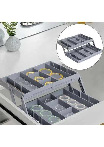 2/3 Katlı Mücevher Sergileme, Istiflenebilir Zarif Mücevher Tutucu, Taşınabilir Yüzük, Küpe, Kolye Düzenleyici, Saklama Kutusu C (Yurt Dışından) indirimleri