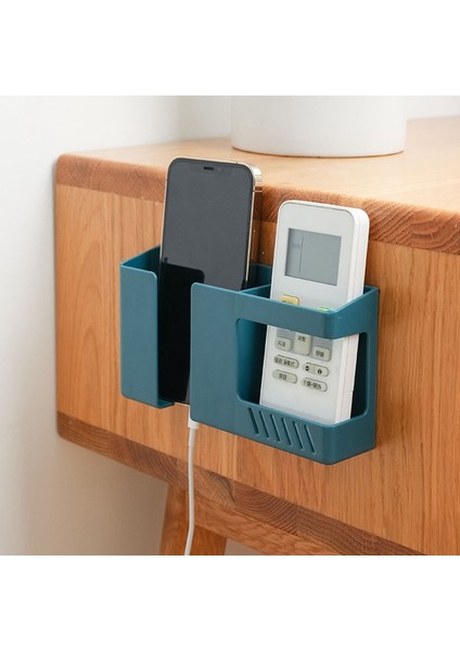 Delme Gerektirmeyen Duvara Monte Düzenleyici Uzaktan Kumanda Saklama Kutusu Cep Telefonu Fişi Duvar Tutucu Çok Işlevli Saklama Rafı (Yurt Dışından) fırsatları