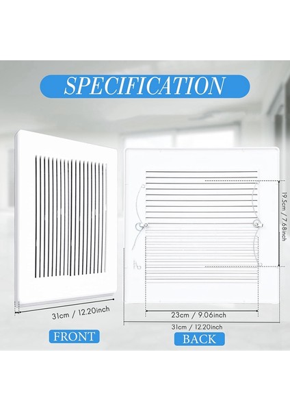 12 x 12 Inç Banyo Havalandırma Fanı Kapağı Kare Banyo Havalandırma Kapağı Tuvalet Tavan Vantilatörü Izgarası Için Yedek Parçalar (Yurt Dışından) fırsatları