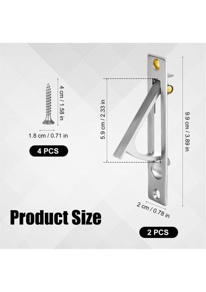 2 Adet Cep Kapı Kenarı Kulpu, Vidalı 304 Paslanmaz Çelik Cep Kapı Kolu, Banyo Dolabı Koridoru Için Kapı Donanımı (Yurt Dışından) fiyatları