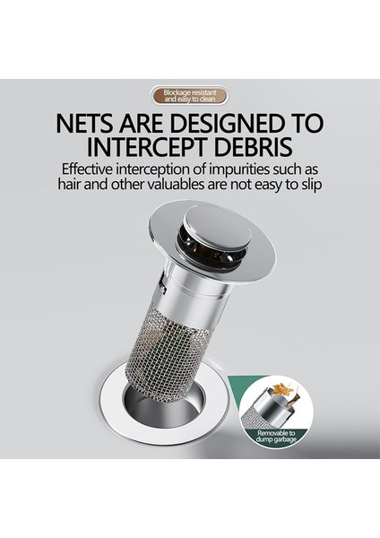 Banyo Lavabo Tıkacı Saç Toplayıcı - Çıkarılabilir Tıkacı ile Lavabo Gider Filtresi Banyo Lavabo Aksesuarları (Yurt Dışından) modelleri