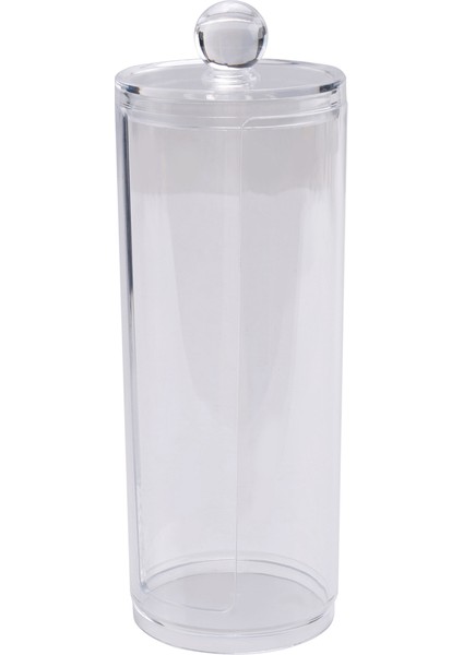 Makyaj Kutusu Pamuk Pedleri Yuvarlak Dağıtıcı Kapaklı Şeffaf Akrilik Dağıtıcı Pamuk (Yurt Dışından)