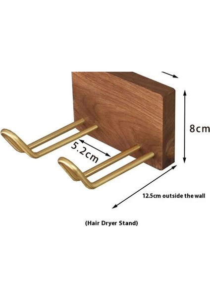 Saç Kurutma Makinesi Rafı, Delme Gerektirmeyen Banyo Masif Ahşap Saç Kurutma Makinesi Askısı, Banyo Duvara Monte Kanal Braketi Depolama (Yurt Dışından) fırsatları