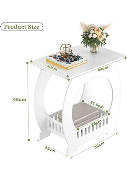 Depolama Raflı Sehpa, Dar Komodin, Küçük Alanlar Için Ince Sehpalar, Beyaz Komodin, Kanepe Sehpası (Yurt Dışından) fırsatları