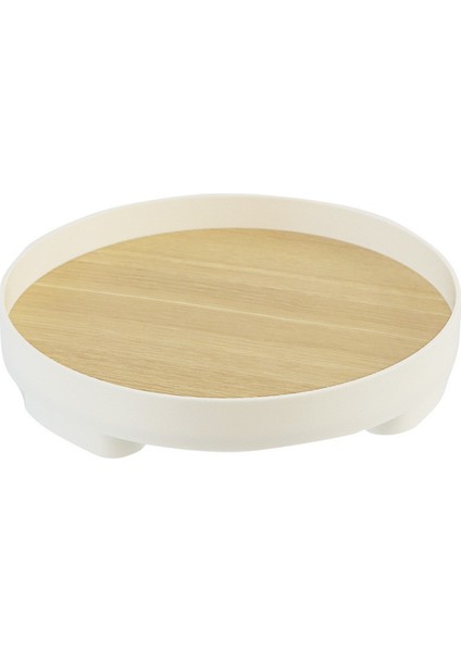 Dekoratif Tepsi Küçük Yuvarlak Tepsi Ev Dekoratif Banyo Tepsisi Ahşap Dekoratif Tepsi (Yurt Dışından)