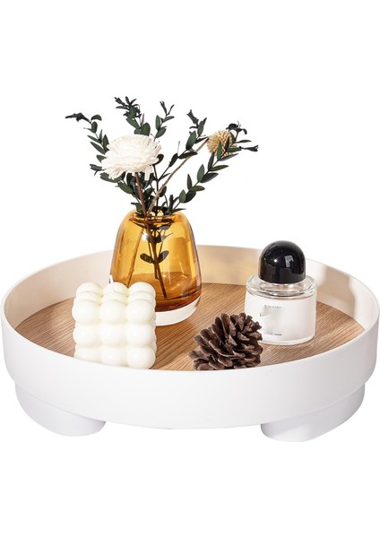 Dekoratif Tepsi Küçük Yuvarlak Tepsi Ev Dekoratif Banyo Tepsisi Ahşap Dekoratif Tepsi (Yurt Dışından) modelleri