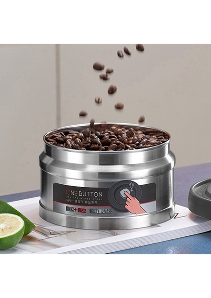 Tahıl Depolama Tankı, Nem Geçirmez Paslanmaz Çelik Depolama Kutusu, Ticari Kahve Çekirdeği Depolama Vakumlu Sızdırmaz Tank 1600 ml (Yurt Dışından) fiyatları