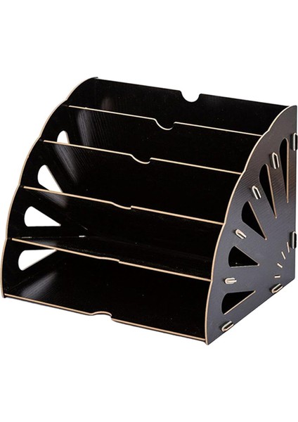 Ofis Malzemeleri Için 5 Bölmeli Içi Boş Sektör Dosya Düzenleyici, Siyah (Yurt Dışından)