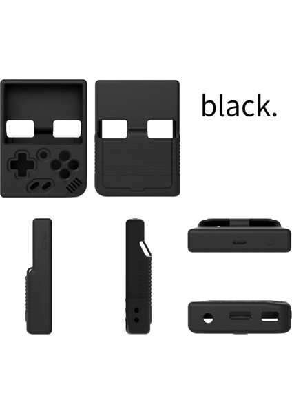 Mini Plus Oyun Konsolu Için Yumuşak Kılıf Silikon Koruyucu Kılıf, Kaymaz ve Askılı Siyah ve (Yurt Dışından)