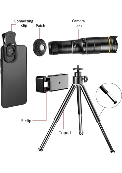 12X Pro Max Balık Gözü Lensli Telefonlar Için 32X Telefon Lensli Taşınabilir Kamera Makro Zoom Lensleri (Yurt Dışından) fırsatları