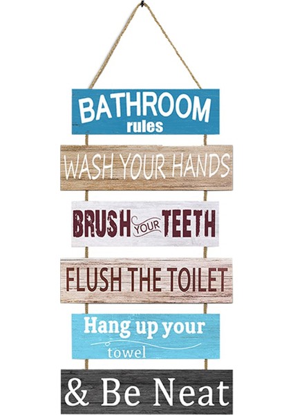 Ofis Banyosu Için Ilham Verici Duvar Sanatı Dekoru, Ahşap Rustik Asılı Motivasyonel Duvar Sanatı Dekorasyon Işareti B (Yurt Dışından) fiyatları