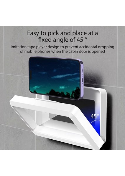 Yeni Mutfak Tuvalet Cep Telefonu Tutucu Su Geçirmez Dokunmatik Kılıf Duvara Monte Banyo Rafları Saklama Kutusu Standı (Yurt Dışından) modelleri