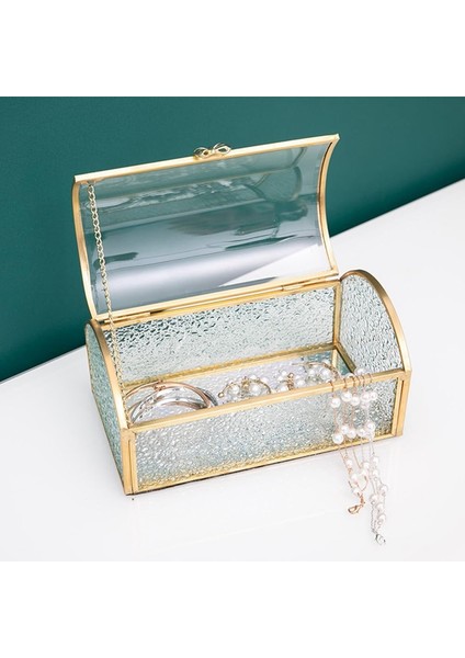 Hazine Sandığı Kutusu Cam Mücevher Kutuları Mücevher Düzenleyici Altın Gözlük Kutusu Saklama Kutusu Yüzük Küpe Küçük (Yurt Dışından) fiyatları