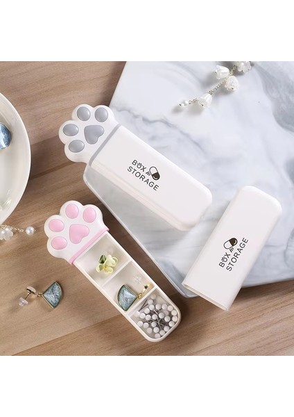 Mini Kedi Saklama Kutusu - Taşınabilir, Çok Işlevli Üç Izgaralı Düzenleyici Mücevher ve Küçük Eşyalar Için Gri (Yurt Dışından) fırsatları