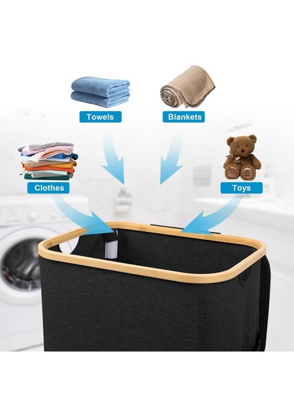Çamaşır Sepeti Kirli Çamaşır Sepeti Çıkarılabilir Çanta Uzun Su Geçirmez Çamaşır Sepetleri Çamaşır Odası Yatak Odası-B (Yurt Dışından) modelleri