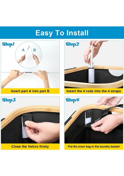 Çamaşır Sepeti Kirli Çamaşır Sepeti Çıkarılabilir Çanta Uzun Su Geçirmez Çamaşır Sepetleri Çamaşır Odası Yatak Odası-B (Yurt Dışından) fırsatları