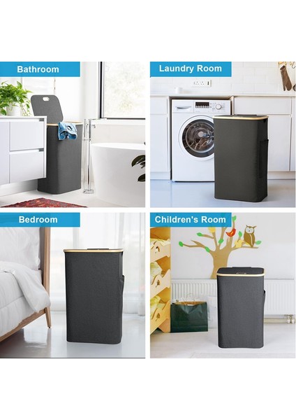 Çamaşır Sepeti Kirli Çamaşır Sepeti Çıkarılabilir Çanta Uzun Su Geçirmez Çamaşır Sepetleri Çamaşır Odası Yatak Odası-B (Yurt Dışından) indirimleri