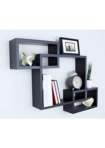 Kübik Yüzer Raf Birbirine Geçmeli Dekoratif Duvar Çerçevesi, Oturma Odası, Yatak Odası ve Banyo Geometrik Çerçevesi, A (Yurt Dışından) modelleri