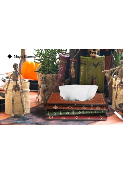 Vintage Yığılmış Kitap Tasarımı Masif Ahşap Menteşeli Üstlü Dikdörtgen Menteşeli Menteşeli Kutu Tutucu, Yeşil (Yurt Dışından) modelleri