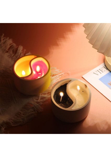 Beton Taichi Mumluk Silikon Kalıp Dıy Yinyang Alçı Çimento Mum Silikon Kalıp (Yurt Dışından)