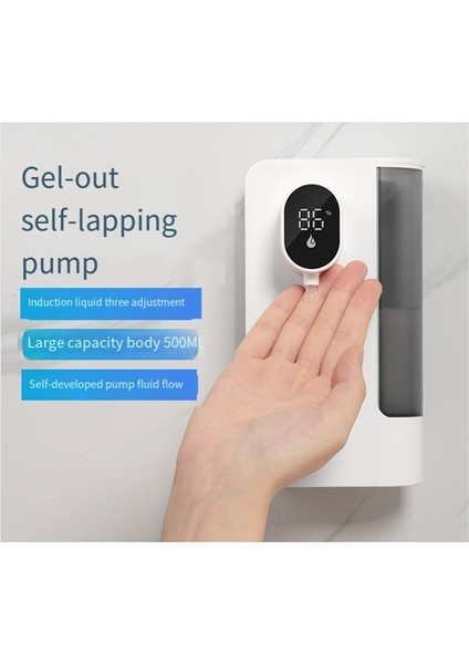 Otomatik Sıvı Sabunluk 500ML Duvara Monte Sabunluk, Temassız El ve Bulaşık Sabunu Dağıtıcısı Banyo Beyazı (Yurt Dışından) fırsatları