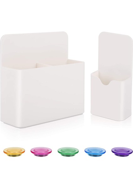 Manyetik Kuru Silinebilir Kalem Tutucu, 2'li Paket Mıknatıslı Kalem Kalemlik Saklama Tutucuları Düzenleyici Beyaz Tahta Masa Ofis (Yurt Dışından)