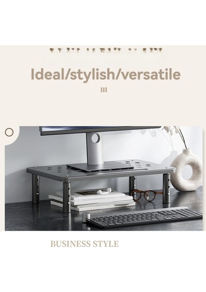 Ayarlanabilir Masaüstü Monitör Standı - Ofis, Stüdyo, Çalışma Odası ve Öğrenciler Için Ekran Rafı Tutucu Siyah (Yurt Dışından) modelleri
