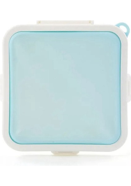 Taşınabilir Silikon Mikrodalga Sandviç Saklama Kutusu Bento Okul Kahvaltısı Öğle Yemeği Kutuları Yeniden Kullanılabilir Tost Kabı Kutusu Mavi (Yurt Dışından) fiyatları