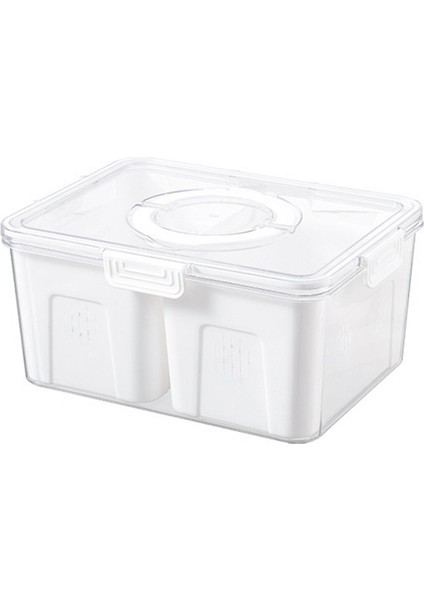 Kapaklı Buzdolabı Düzenleyici, Istiflenebilir Buzdolabı Düzenleyici Kutuları, Yiyecek ve Saklama Için Çıkarılabilir Kaplar Beyaz (Yurt Dışından) fiyatları