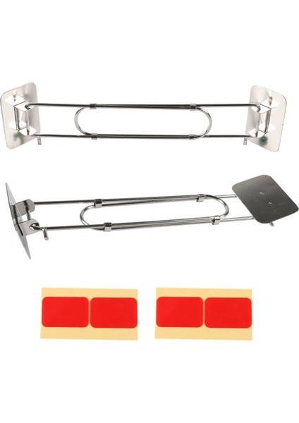 Karavan Duş Köşe Saklama Barı Ayarlanabilir Paslanmaz Çelik Karavan Köşe Saklama Barı Römork Içi Banyo Aksesuarları 2'li Paket (Yurt Dışından)
