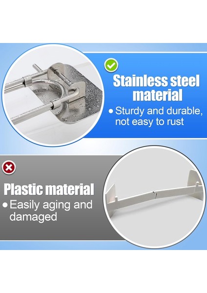 Karavan Duş Köşe Saklama Barı Ayarlanabilir Paslanmaz Çelik Karavan Köşe Saklama Barı Römork Içi Banyo Aksesuarları 2'li Paket (Yurt Dışından) modelleri