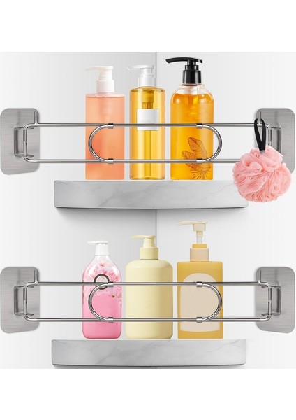 Karavan Duş Köşe Saklama Barı Ayarlanabilir Paslanmaz Çelik Karavan Köşe Saklama Barı Römork Içi Banyo Aksesuarları 2'li Paket (Yurt Dışından) fırsatları