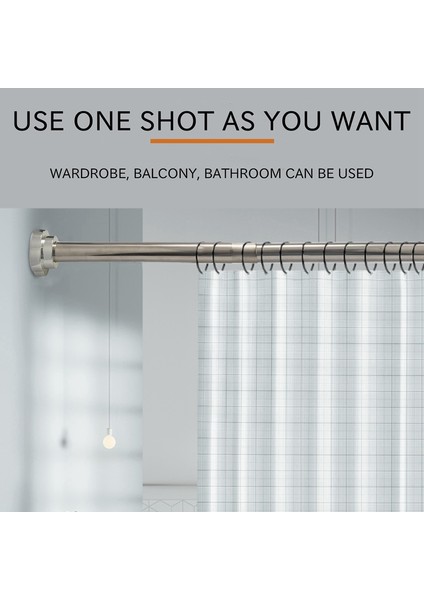 Uzatılabilir Çamaşır Kurutma Çubuğu Paslanmaz Çelik Duş Perdesi Çubuğu Banyo Için Geri Çekilebilir Yaylı Gergi Çubuğu 40-55 cm (Yurt Dışından) fırsatları