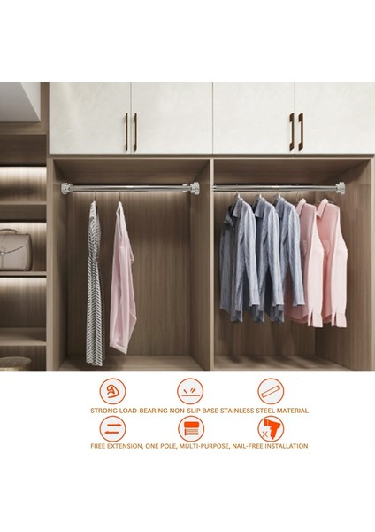 Uzatılabilir Çamaşır Kurutma Çubuğu Paslanmaz Çelik Duş Perdesi Çubuğu Banyo Için Geri Çekilebilir Yaylı Gergi Çubuğu 40-55 cm (Yurt Dışından) indirimleri