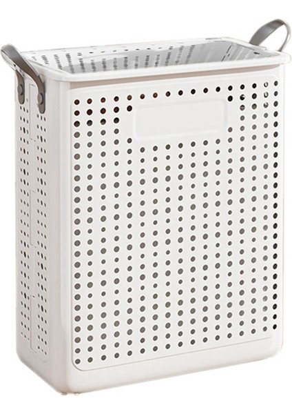 Ev Tipi Katlanabilir Kirli Çamaşır Sepeti Banyo Çamaşır Sepeti Kirli Giysiler Taşınabilir ve Hareket Ettirilebilir 37,5X22X45,5 cm (Yurt Dışından)