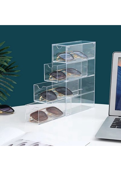 Gözlük Saklama Kutusu 4 Katmanlı Büyük Gözlük Düzenleyici Kutusu Çok Işlevli Istiflenebilir Sergileme Tutucusu Yeniden Kullanılabilir Kozmetikler (Yurt Dışından) indirimleri
