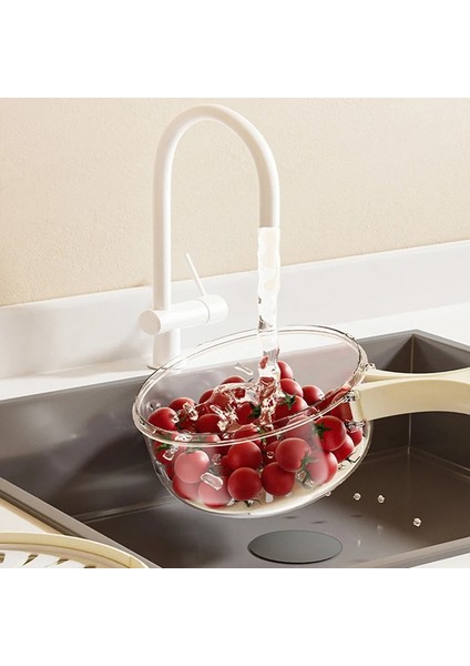 Kapaklı Meyve Süzgeç Sepeti Sebze Yıkama Kabı Katlanabilir Saplı Temizlik Süzgeci Buzdolabı Sebzelik Mutfak Kutuları (Yurt Dışından) indirimleri