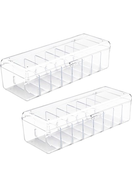 2 Adet Kart Saklama Kutusu, Plastik Kart Saklama Kutusu, Çıkarılabilir Bölmeli Kart Kutusu, Standart Kartlar Için (Yurt Dışından)
