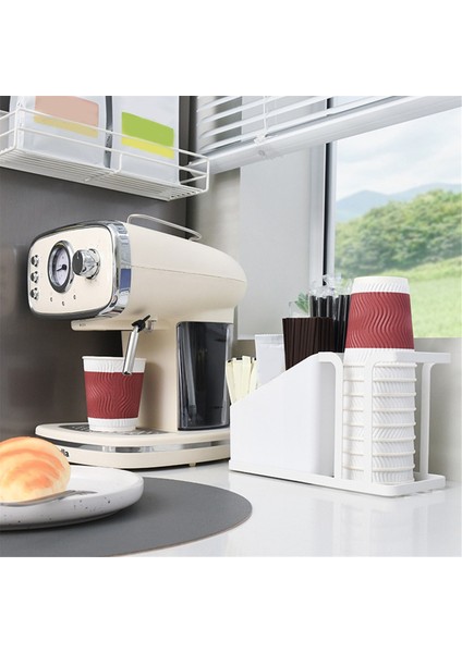 Bardak ve Kapak Tutucu, Ayarlanabilir Kahve Fincanı Tutucu Düzenleyici, 3 Bölmeli Tek Kullanımlık Bardak Dağıtıcı ve Kahve Podu B (Yurt Dışından) fırsatları