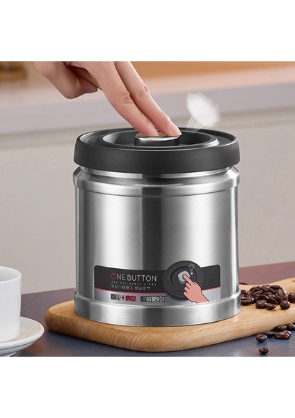 Tahıl Depolama Tankı, Nem Geçirmez Paslanmaz Çelik Depolama Kutusu, Ticari Kahve Çekirdeği Depolama Vakumlu Sızdırmaz Tank 1100 ml (Yurt Dışından) fırsatları