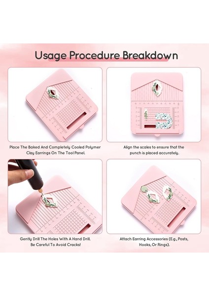 El Yapımı Takılar Için Kalıntı Toplayıcılı Polimer Kil Küpe Matkap Kılavuzu, Polimer Kil Küpe Aletleri (Yurt Dışından) indirimleri