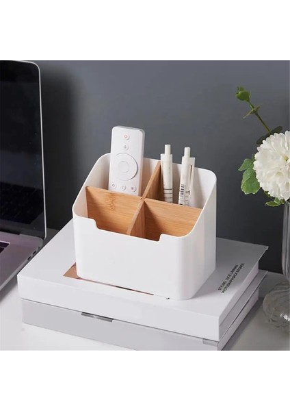 Çok Fonksiyonlu Saklama Kutusu Tv Klima Uzaktan Kumanda Düzenleyici Pratik Mendil Kutusu Ev Kozmetik Saklama Siyah (Yurt Dışından)