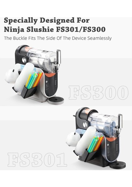 Slushie Makinesi FS301 ve FS300 Için Bardak Düzenleyici Bardak Kapakları ve Pipet Aksesuarları Için Yan Monteli Tutucu (Yurt Dışından) modelleri
